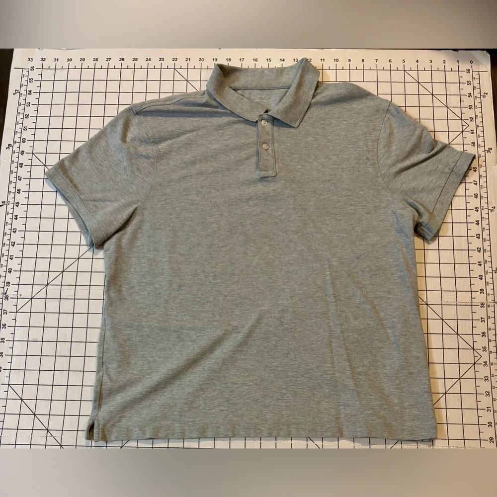 J. Crew‎ Men’s Size XL Grey Flex Pique Polo Shirt